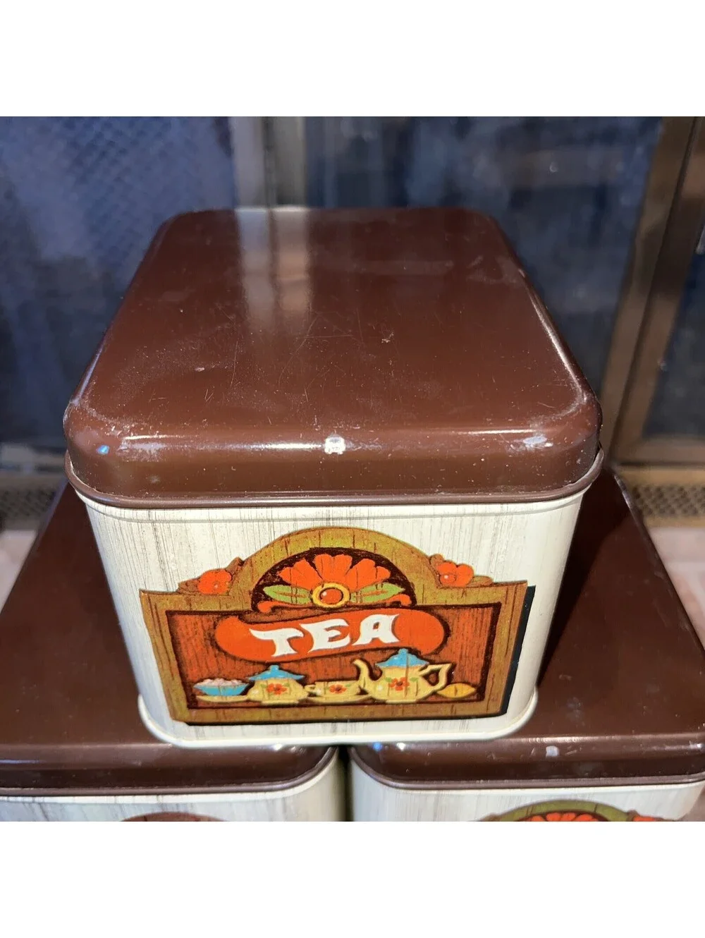 Vintage Flour Sugar Tea Metal Tins